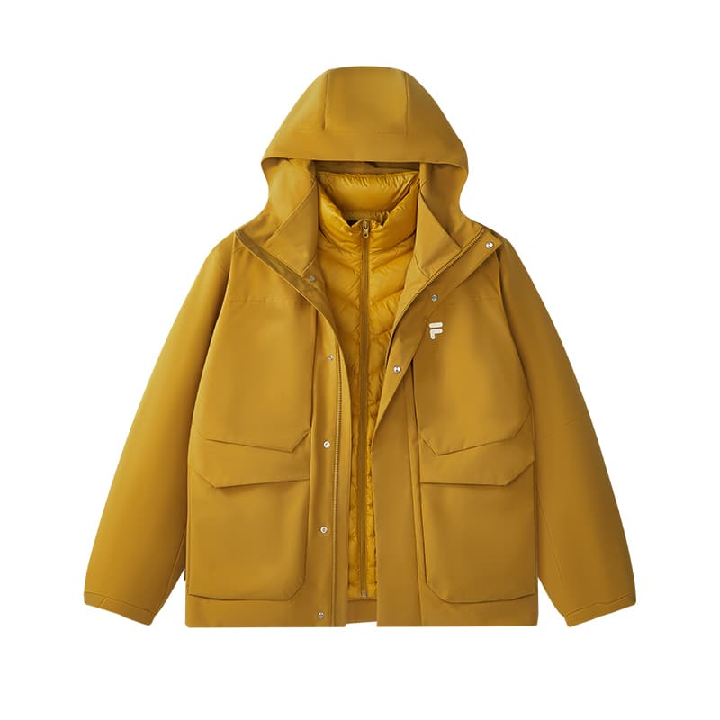 Зимняя куртка FILA FUSION LIFE Caramel Brown BN Unisex Down Jackets FILA FUSION LIFE Карамельный Коричневый BN Унисекс Пуховики - изображение 1