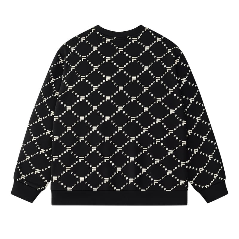 Кофта FILA FUSION FUSION LIFE С флисовой подкладкой Монограмма Универсальный Круглый вырез Свитшот с круглым вырезом Унисекс - изображение 2