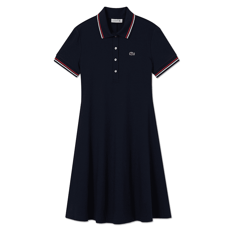 Платье LACOSTE SS25 Короткое платье с короткими рукавами для женщин - изображение 2
