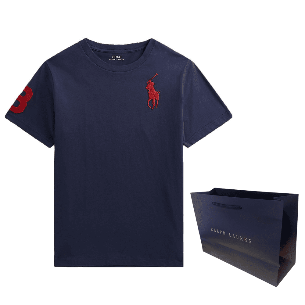 Футболка Polo Ralph Lauren Big Pony T Рубашка SS23 Классическая версия Элегантный Темно-синий Подростковый - изображение 8