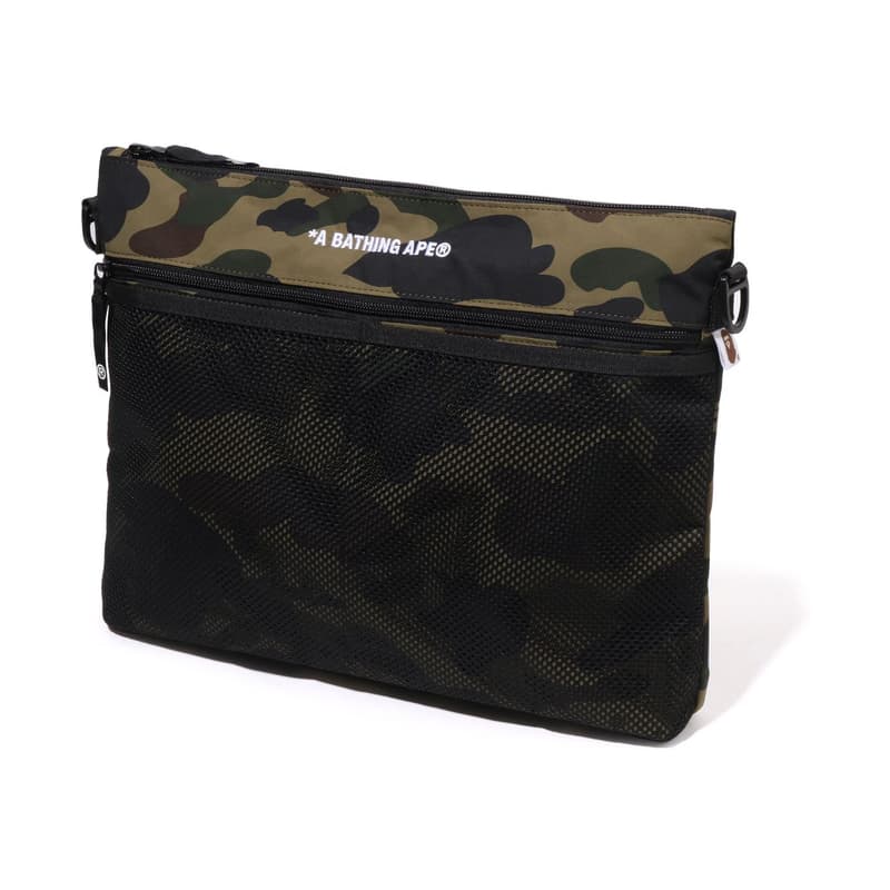 Сумка через плечо A BATHING APE Ткань Сумка через плечо Мужская Зеленая Желтая - изображение 2