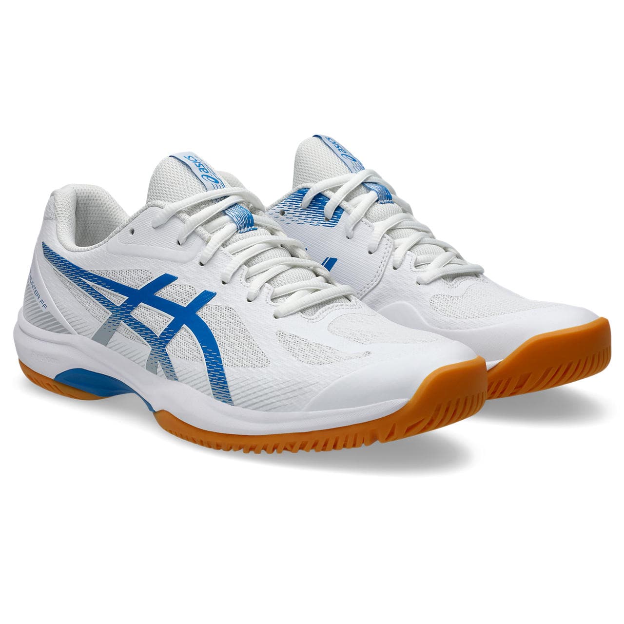 Кроссовки для бадминтона ASICS COURT HUNTER FF Дышащие Кроссовки для Бадминтона Мужские Белые Синие - изображение 3