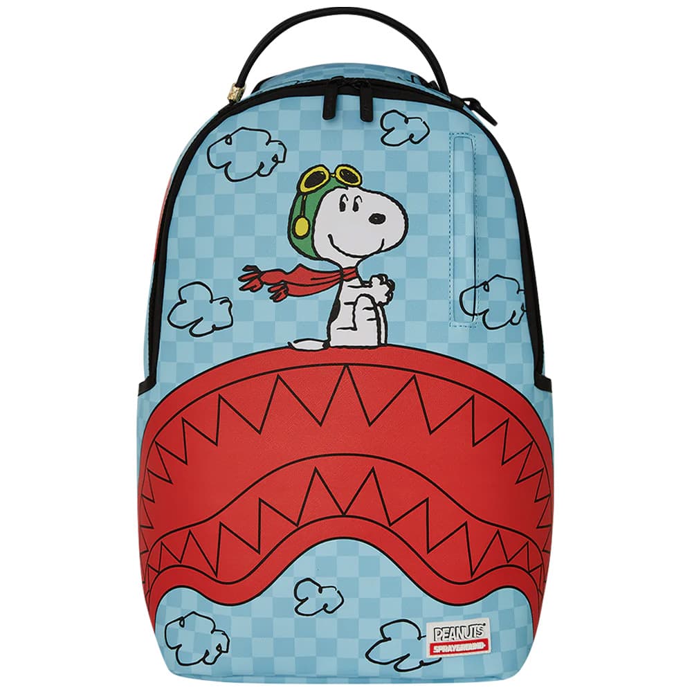 Рюкзак SPRAYGROUND X Снупи Коллаборация ПВХ (поливинилхлорид) Рюкзак Стандартный Унисекс Светло-Синий - изображение 1