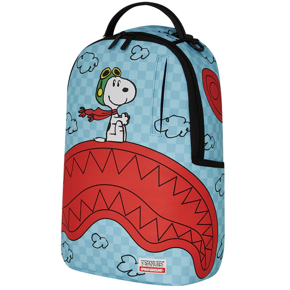 Рюкзак SPRAYGROUND X Снупи Коллаборация ПВХ (поливинилхлорид) Рюкзак Стандартный Унисекс Светло-Синий - изображение 3