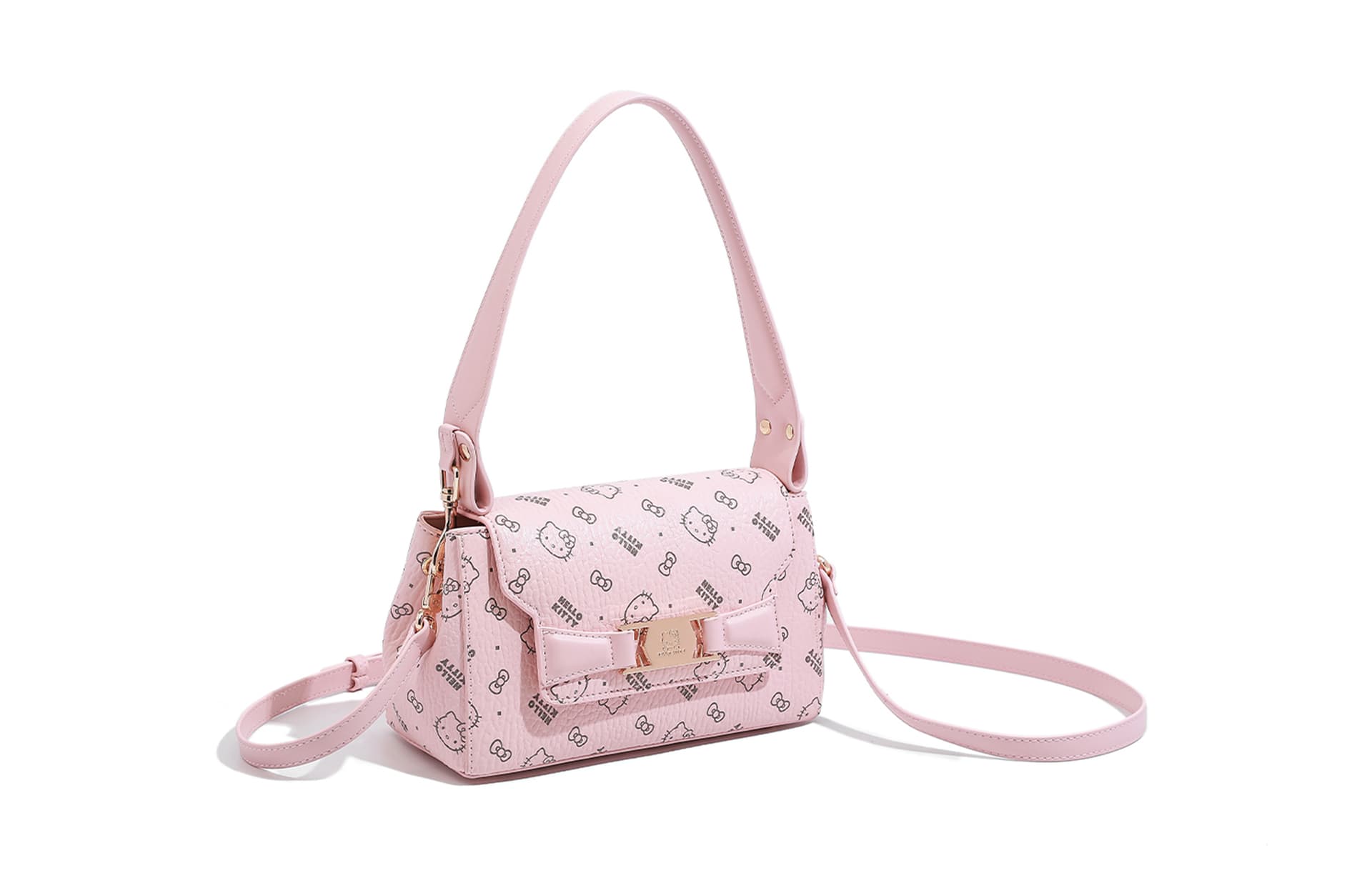 Сумка Sanrio Hello Kitty PU (полиуретан) Сумка через плечо Сумка Обычная (стандартная) Женская Розовая - изображение 4