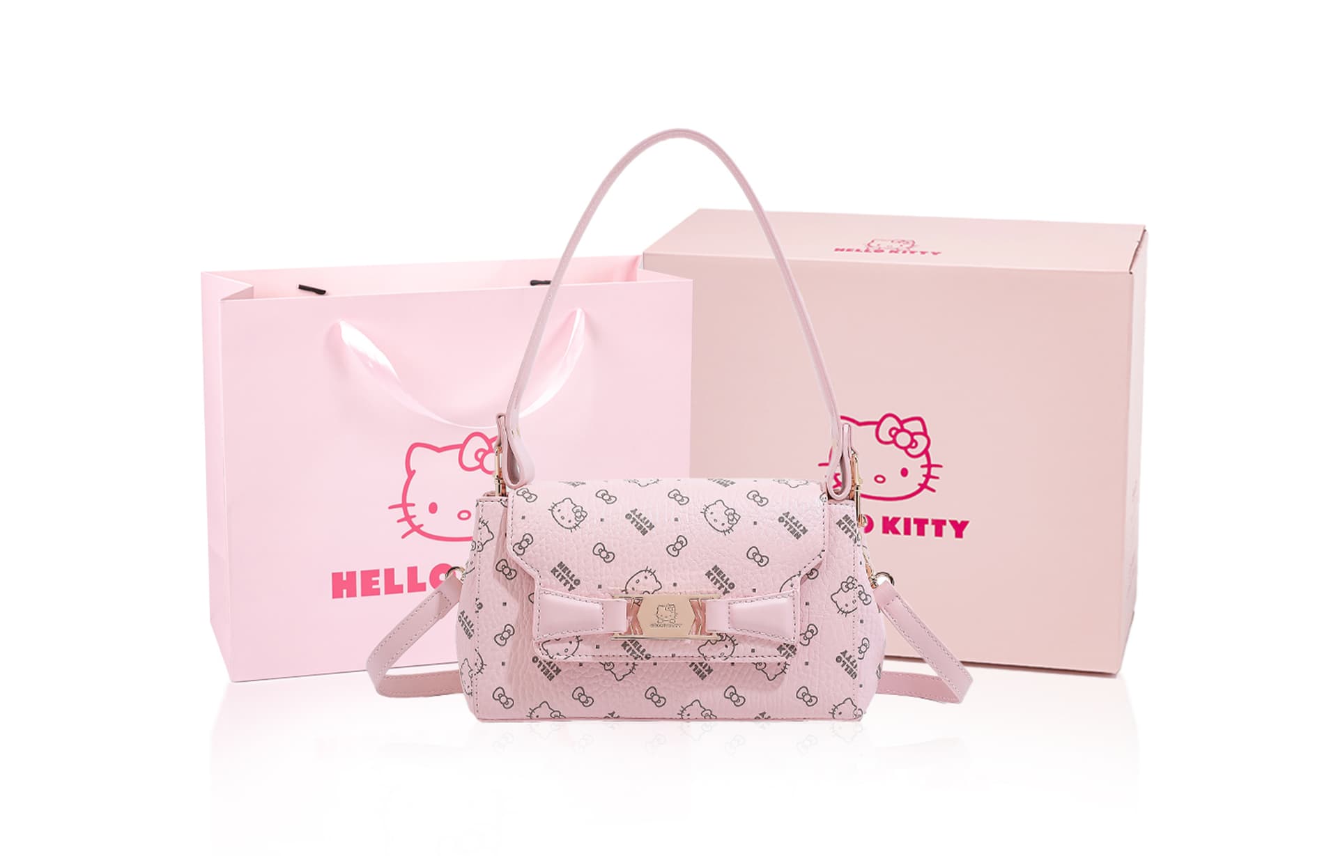 Сумка Sanrio Hello Kitty PU (полиуретан) Сумка через плечо Сумка Обычная (стандартная) Женская Розовая - изображение 2