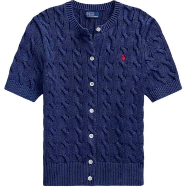 Кофта Polo Ralph Lauren Трикотаж Облегающий Женский Полночь Королевский Синий - изображение 1