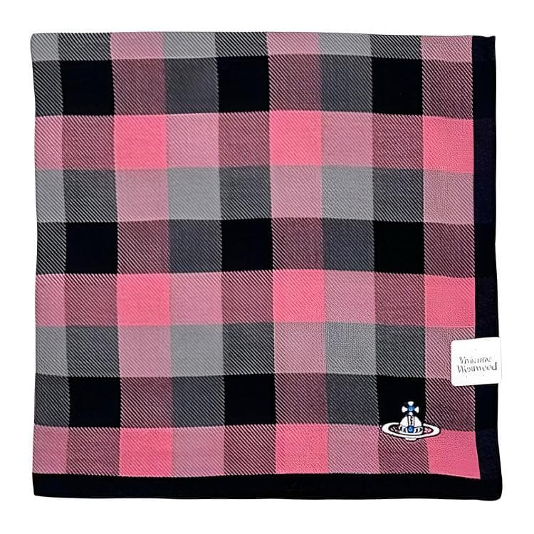 Платок Vivienne Westwood Оригинальный дизайн Хлопковые Шарфы Унисекс Розовый - изображение 3