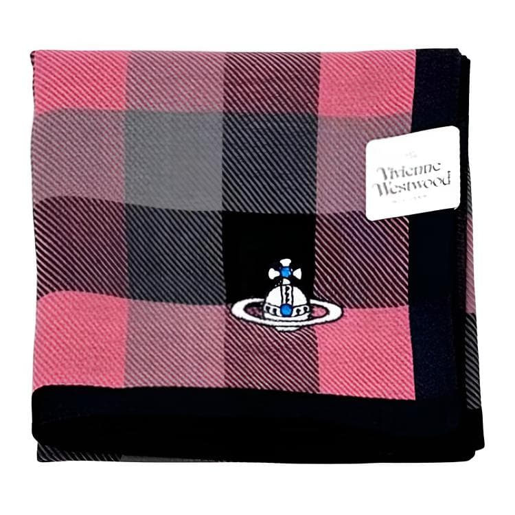 Платок Vivienne Westwood Оригинальный дизайн Хлопковые Шарфы Унисекс Розовый - изображение 2