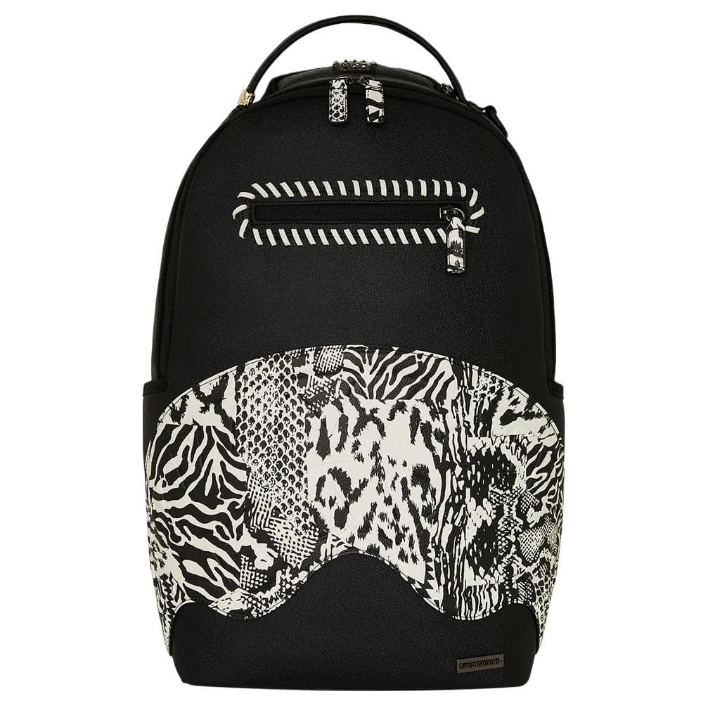 Рюкзак SPRAYGROUND Напечатанный рисунок PVC Рюкзак Обычный (стандартный) Унисекс Черно-белый - изображение 1