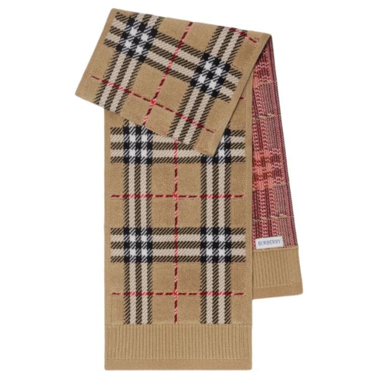 Шарф Burberry Шарф Из Шерсти В Клетку Прямоугольная Форма Отделка В Резинку - изображение 1