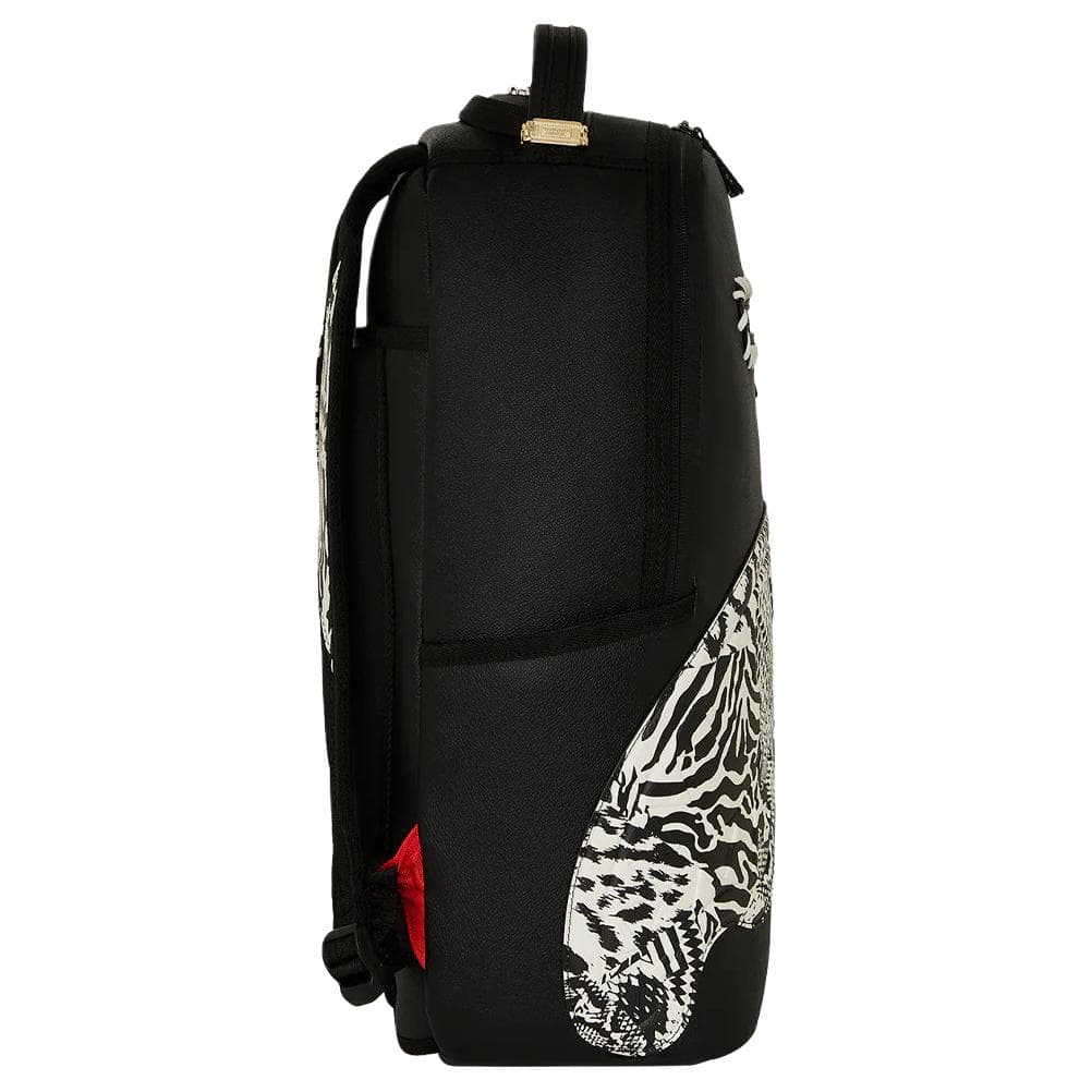 Рюкзак SPRAYGROUND Напечатанный рисунок PVC Рюкзак Обычный (стандартный) Унисекс Черно-белый - изображение 4