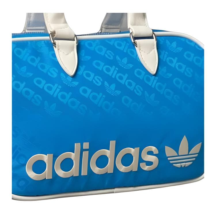 Сумка Adidas Originals Полиэстеровая ткань Сумка через плечо Сумка Мужская Синяя и Белая - изображение 5
