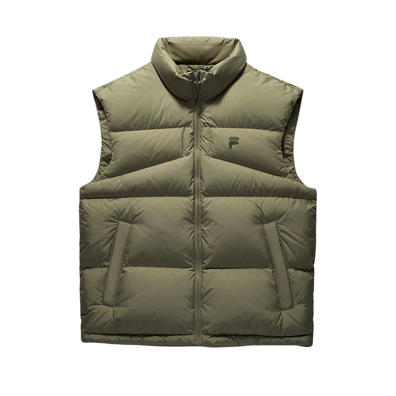 Куртка FILA FUSION FOB Пуховый жилет Унисекс Ранний Осенний Зеленый - изображение 1