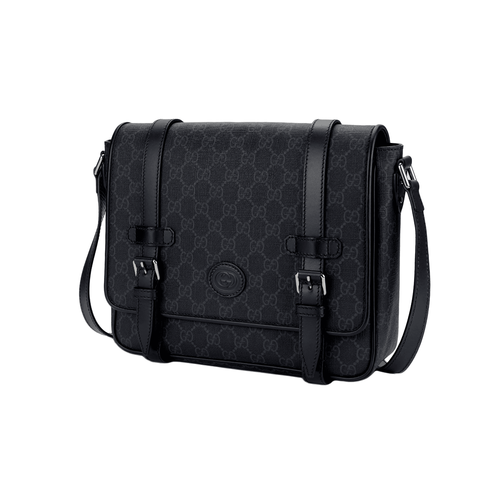Сумка через плечо Gucci Leather Messenger Bag - изображение 2