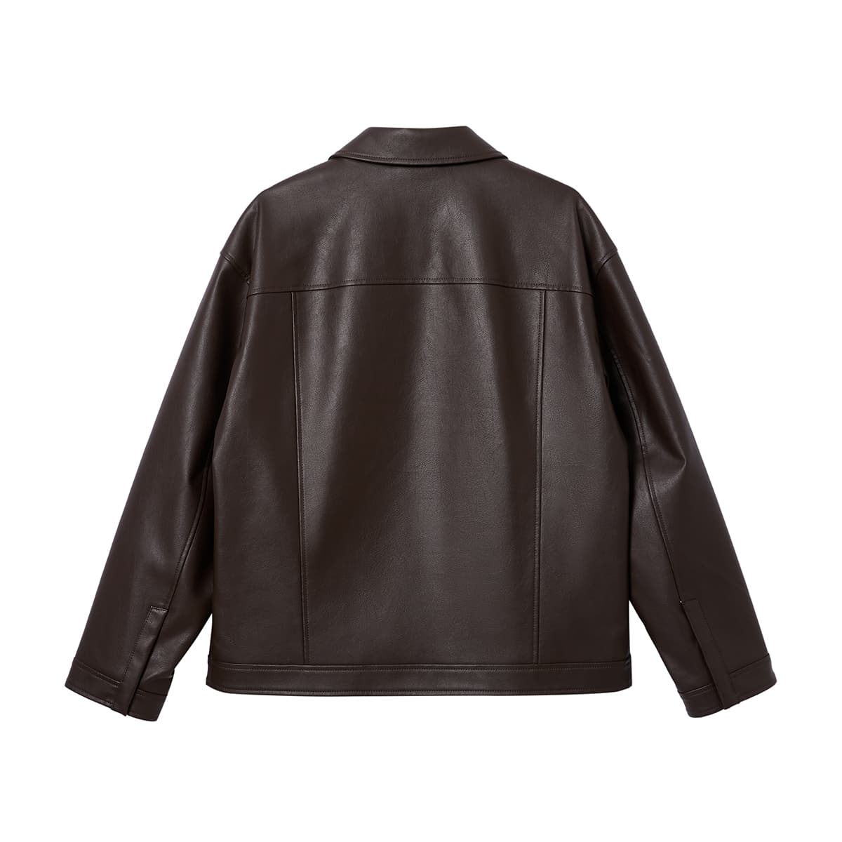 Куртка JACK&JONES Осенний модный байкерский жакет из зернистой кожи PU с отложным воротником, американский уличный стиль, универсальный мужской - изображение 3