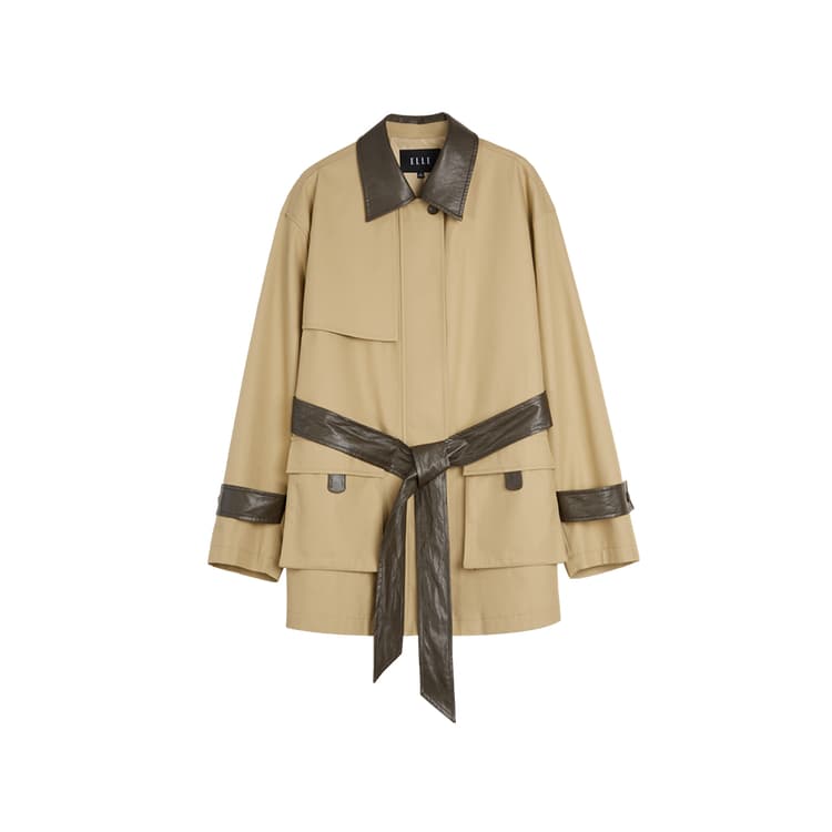 ELLE Khaki Женское короткое пальто - изображение 1