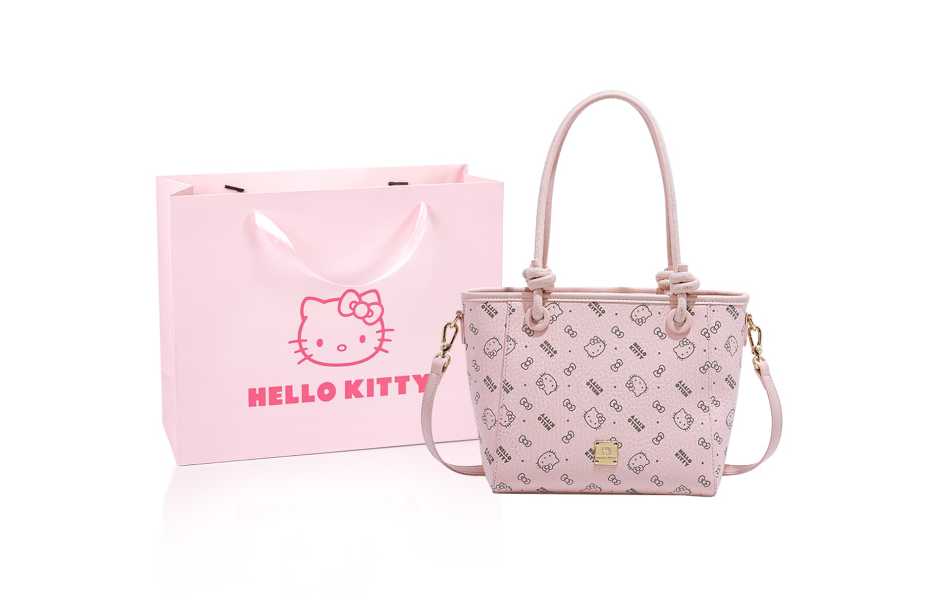 Мини-сумка Sanrio Hello Kitty PU (полиуретан) Сумка-тоут Сумка через плечо Средняя Женская Розовая - изображение 3