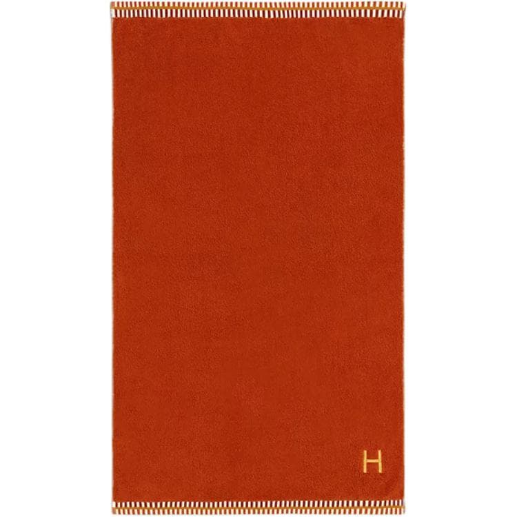 HERMES Полотенце для лица Терракотово-красное 55*100 см - изображение 3