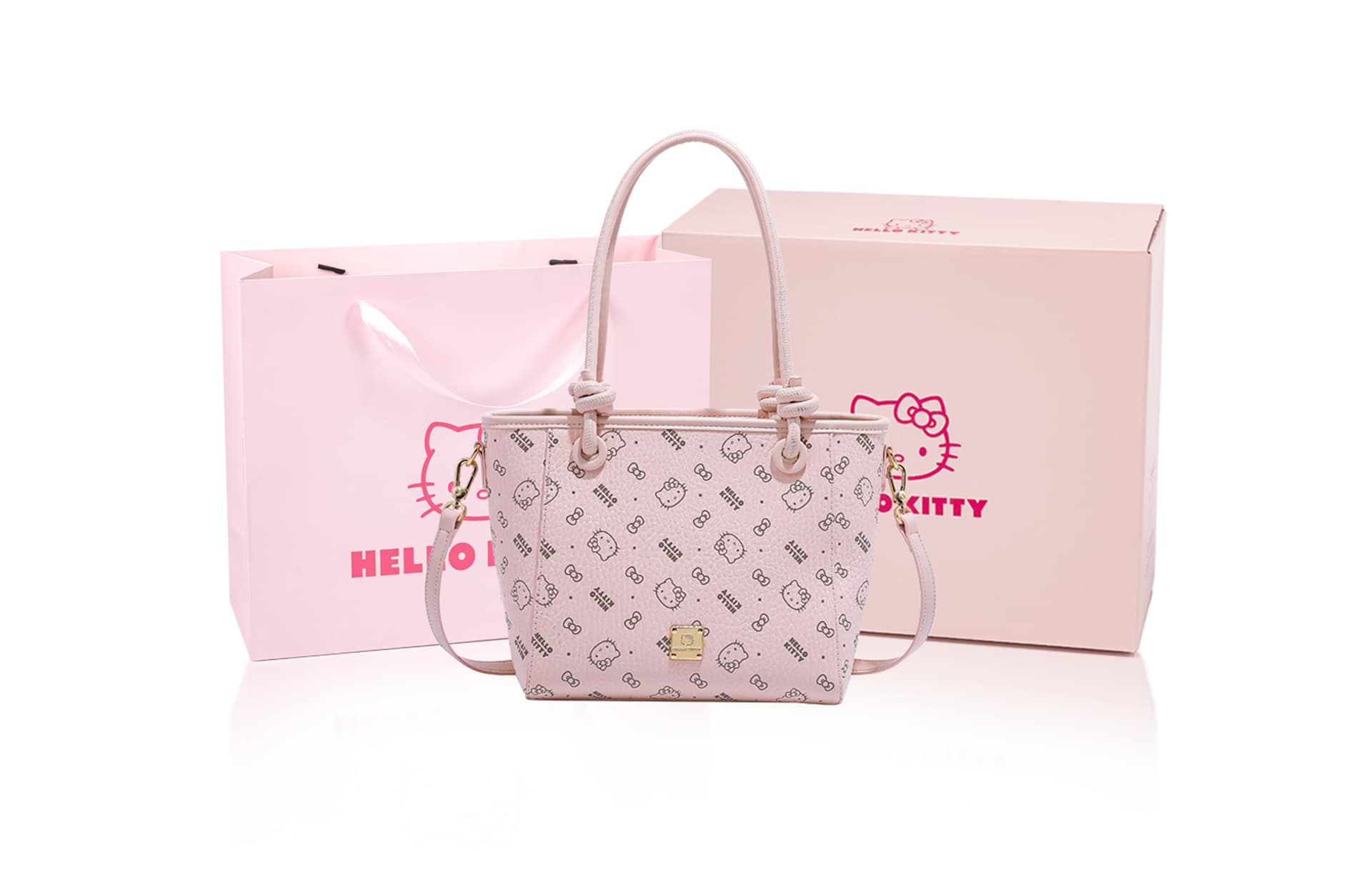 Мини-сумка Sanrio Hello Kitty PU (полиуретан) Сумка-тоут Сумка через плечо Средняя Женская Розовая - изображение 2