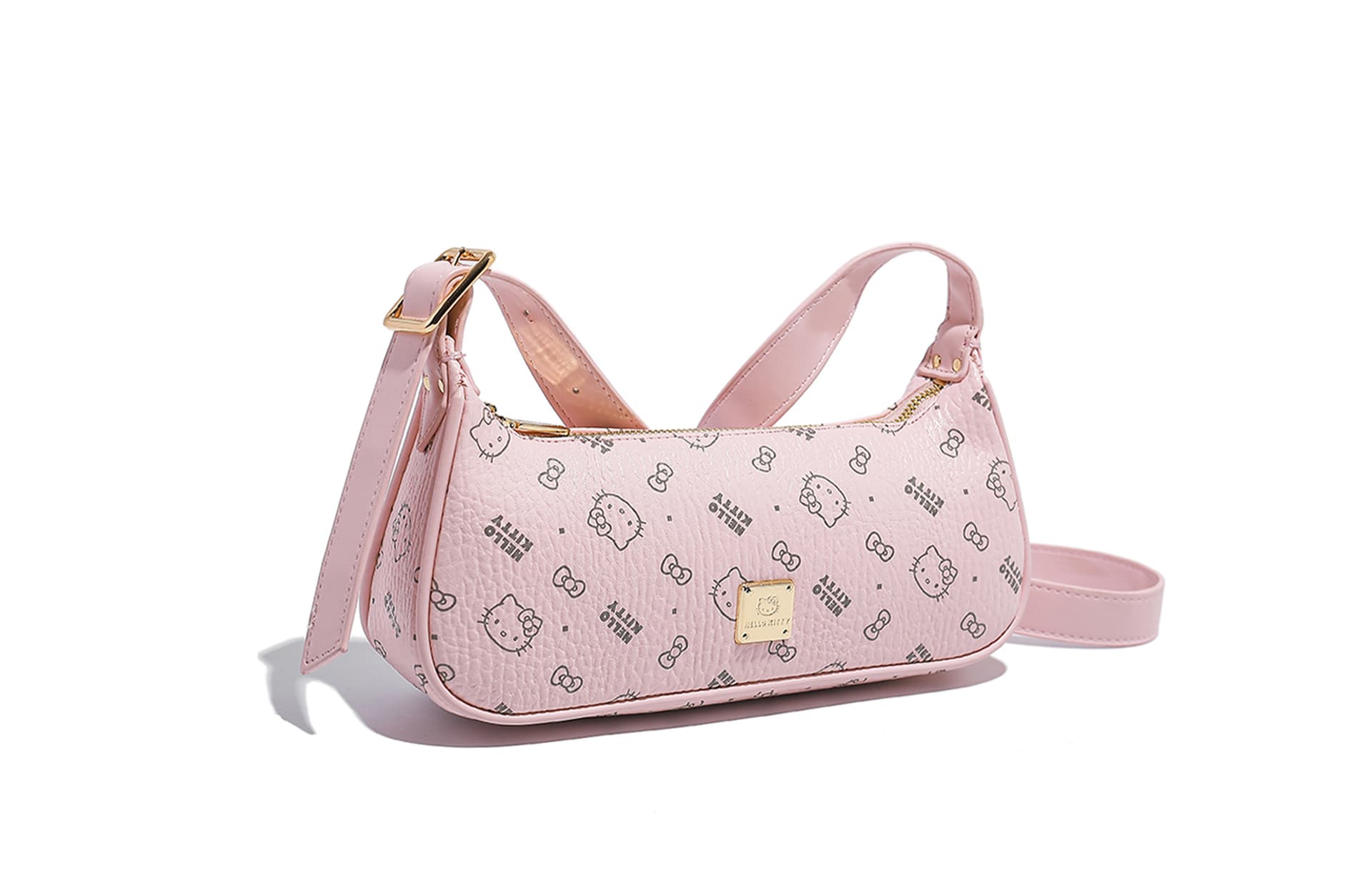Мини-сумка Sanrio Hello Kitty PU (полиуретан) Сумка через плечо Стандартная Женская Розовая Коричневая Молочно-чайная - изображение 3