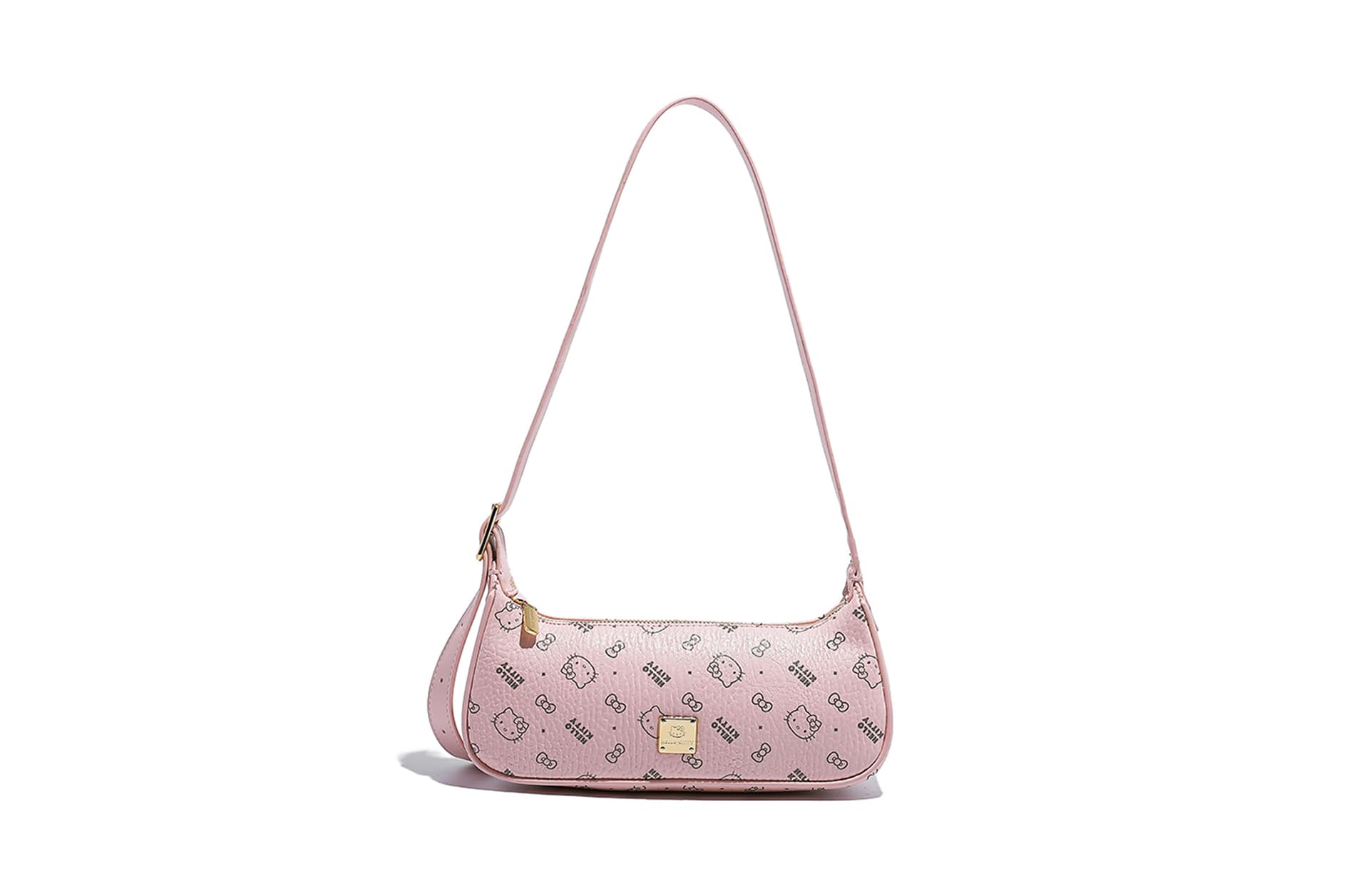 Мини-сумка Sanrio Hello Kitty PU (полиуретан) Сумка через плечо Стандартная Женская Розовая Коричневая Молочно-чайная - изображение 1