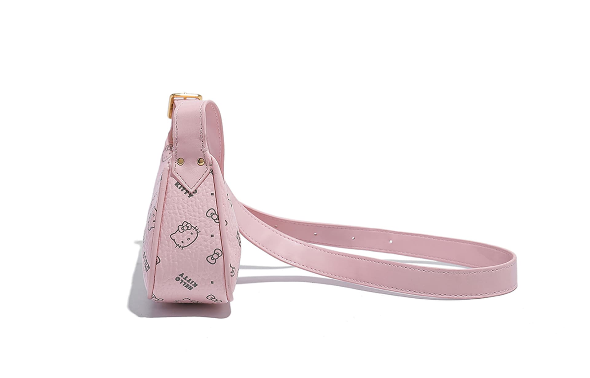 Мини-сумка Sanrio Hello Kitty PU (полиуретан) Сумка через плечо Стандартная Женская Розовая Коричневая Молочно-чайная - изображение 2