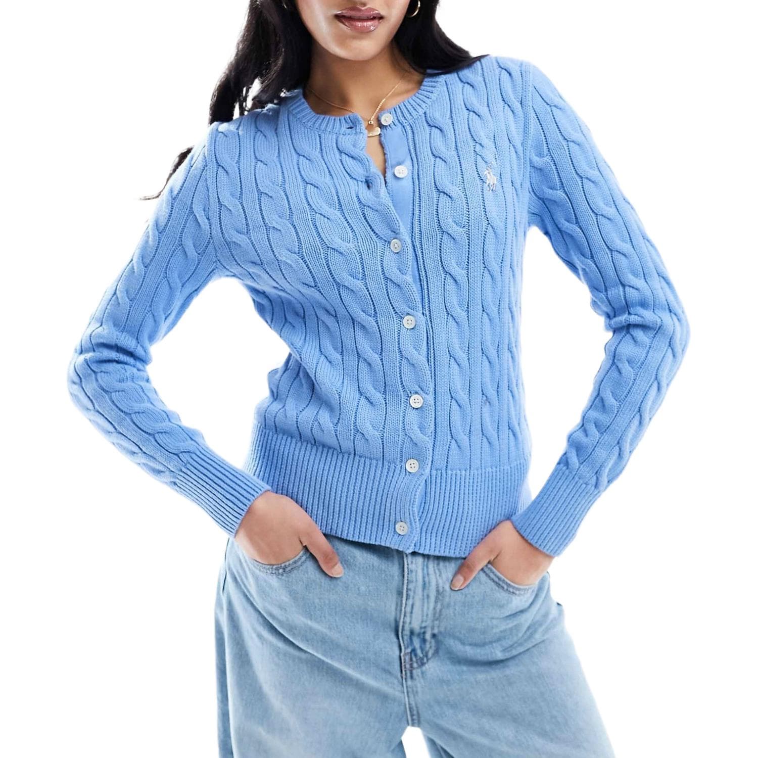 Кофта Polo Ralph Lauren FW25 Трикотаж Стандартный размер Женские Синий - изображение 3