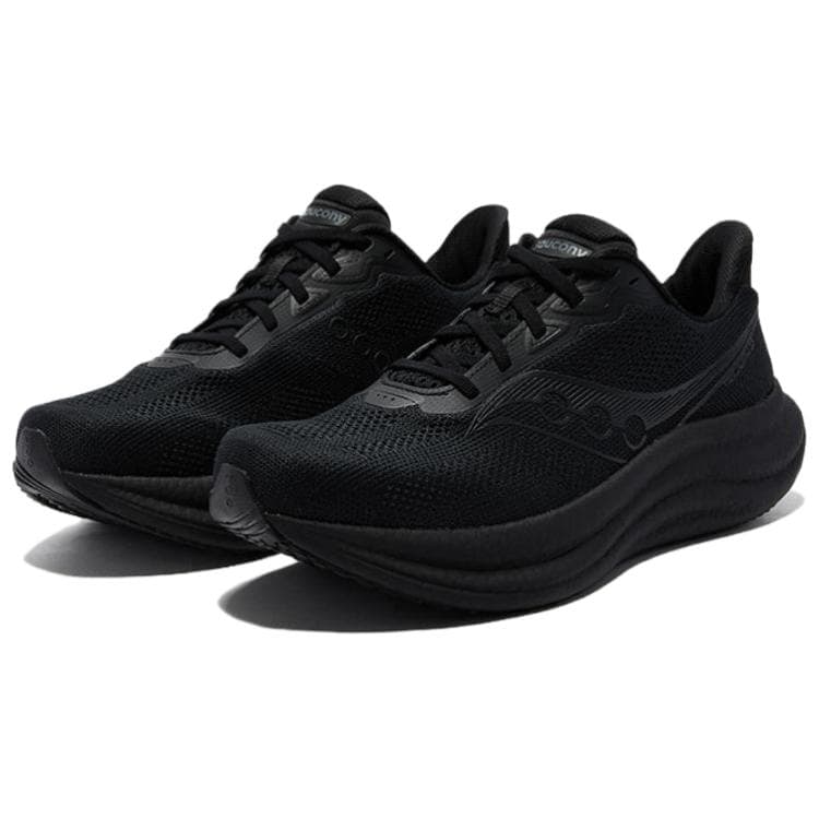 Кроссовки для бега Saucony Triumph 23 Дышащий Low Топ Тренировки Гонки Беговые кроссовки Мужской Черный - изображение 2