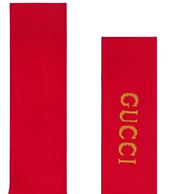 Носки Gucci SS23 Logo Knit Socks Red - изображение 3
