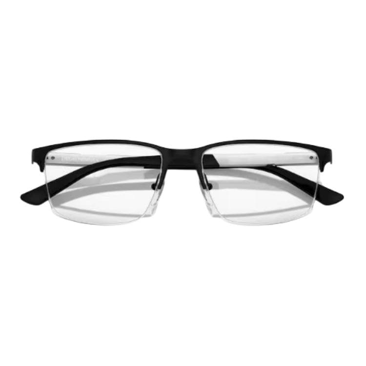 Оправа EMPORIO ARMANI Металлические прямоугольные очки с диоптриями унисекс матовый черный - изображение 2