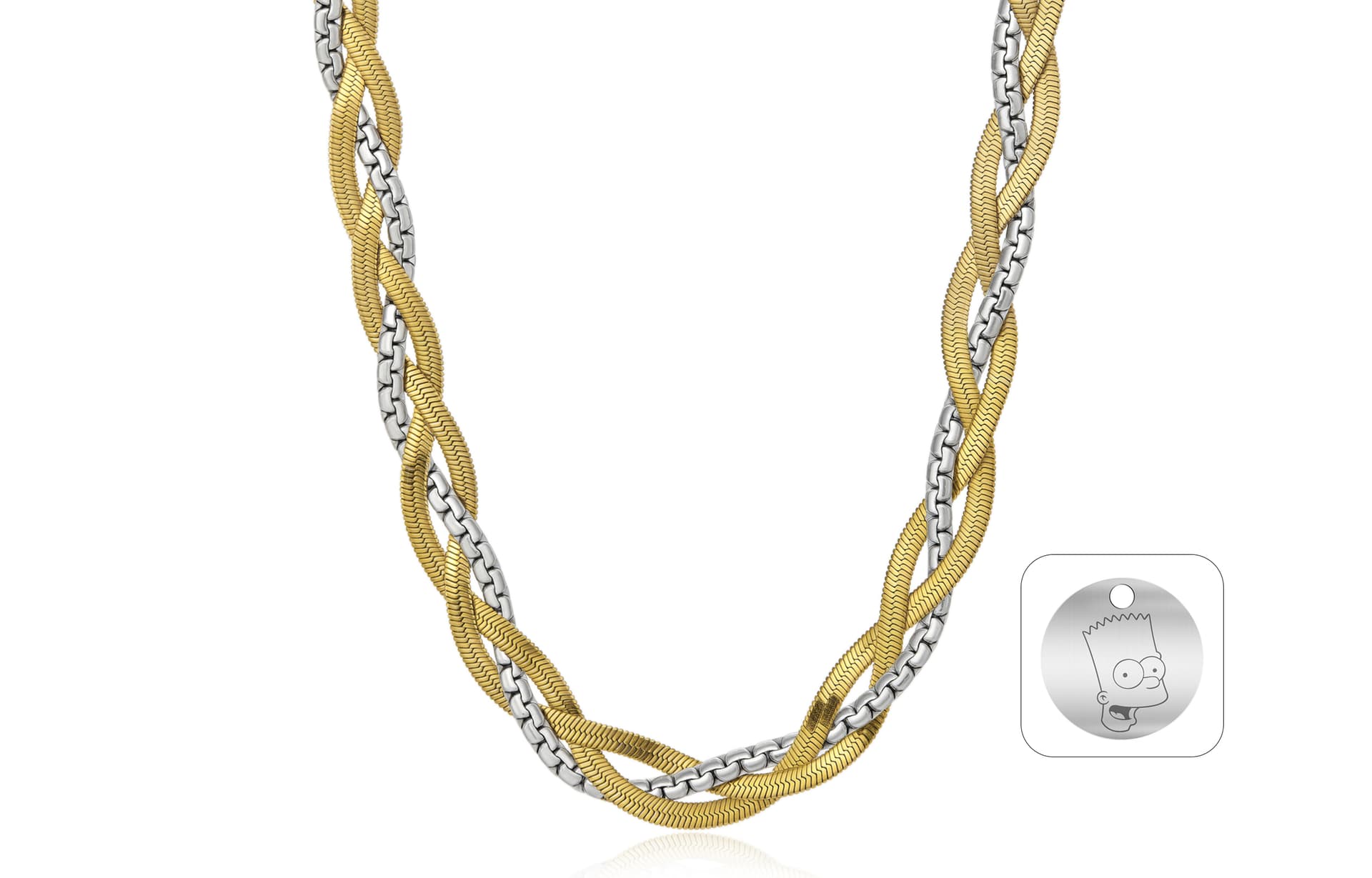 Ожерелье The Simpsons Titan Steel Chains and Necklaces Unisex Симпсоны Титановая сталь Цепочки и ожерелья Унисекс - изображение 4