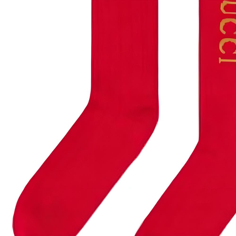 Носки Gucci SS23 Logo Knit Socks Red - изображение 4