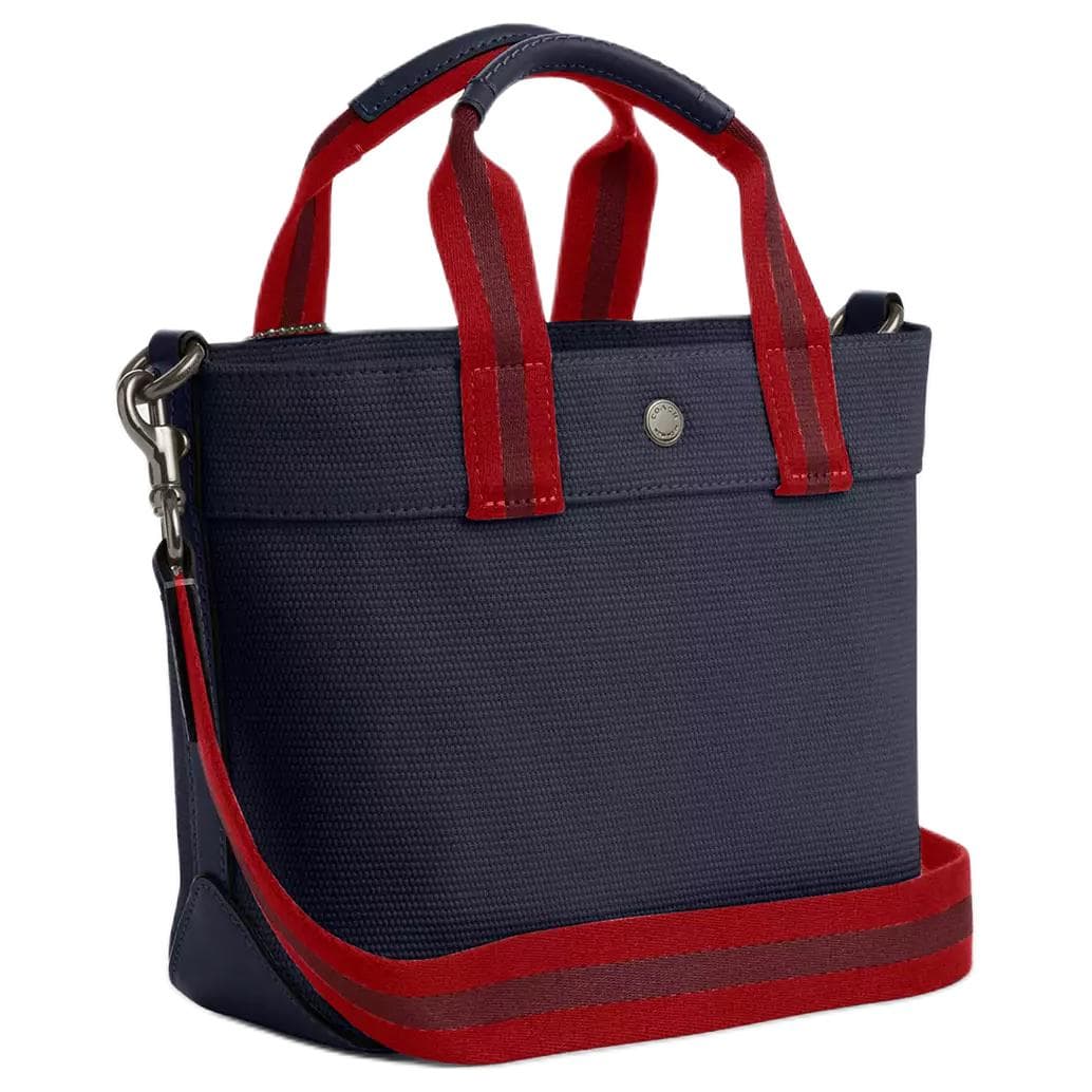 Сумка COACH Canvas с гладкой кожей маленькая сумка мужская морской и красный - изображение 2