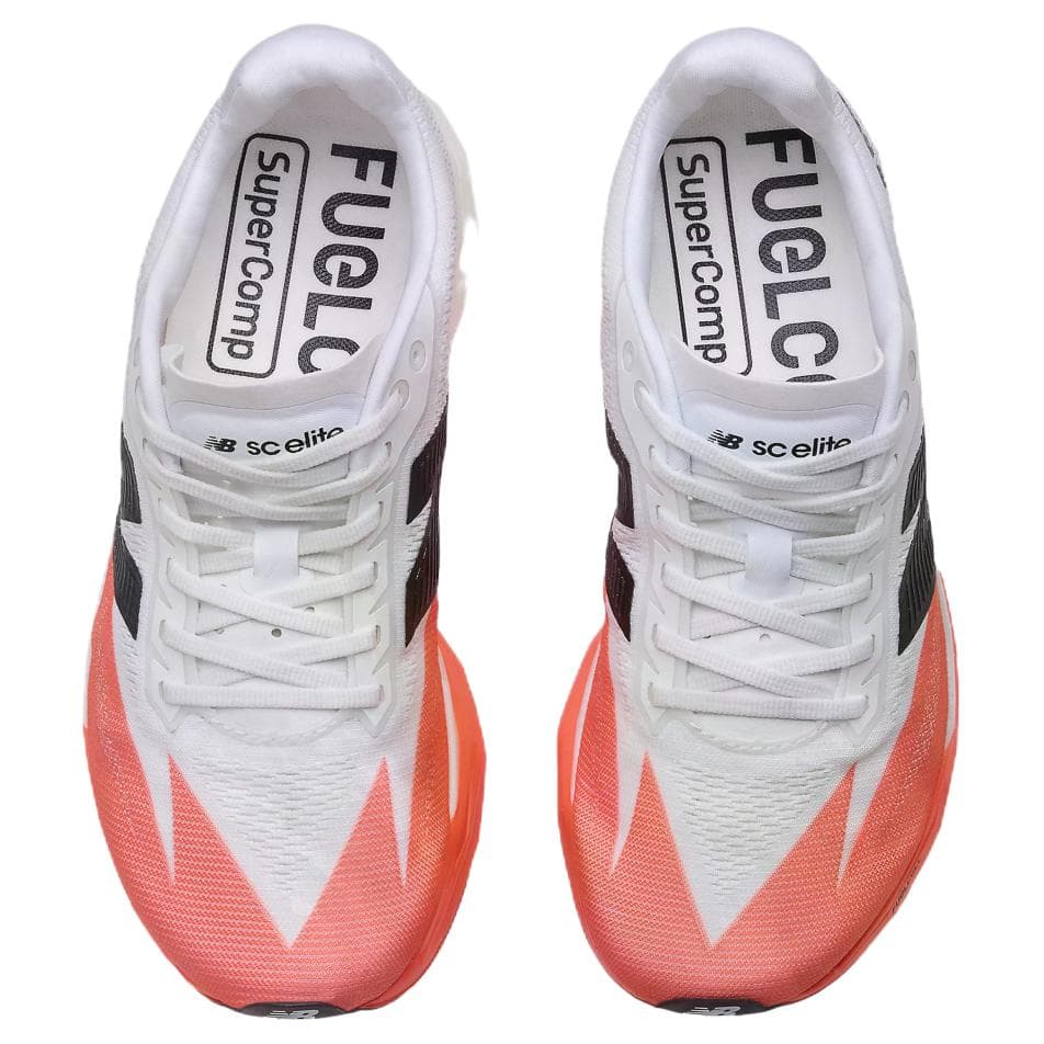 Кроссовки для бега New Balance FuelCell SuperComp Elite v5 Дышащие Беговые Кроссовки Женские Белые Красные - изображение 3