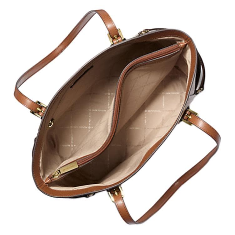 Мини-сумка MICHAEL KORS Voyager Покрытый холст Тоут Сумка Сумка для покупок Сумка на плечо Большая Женская Ваниль - изображение 2
