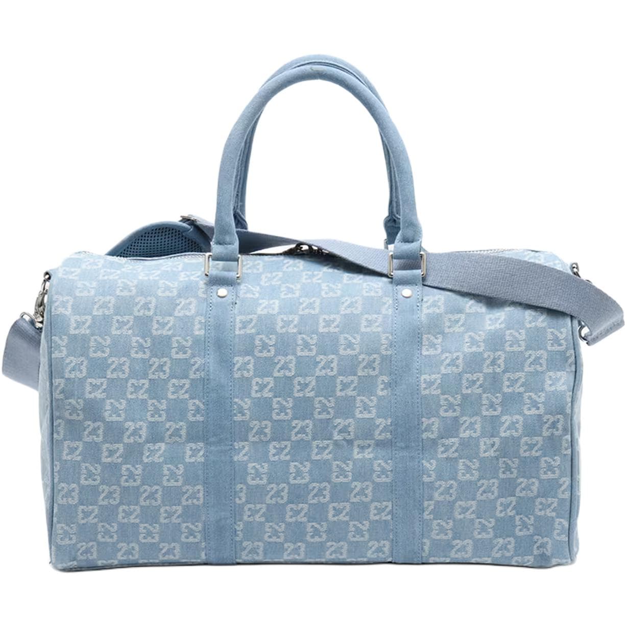 Jordan Monogram 25L с принтом логотипа бренда, денимовая дорожная сумка, унисекс, фиолетовый - изображение 3