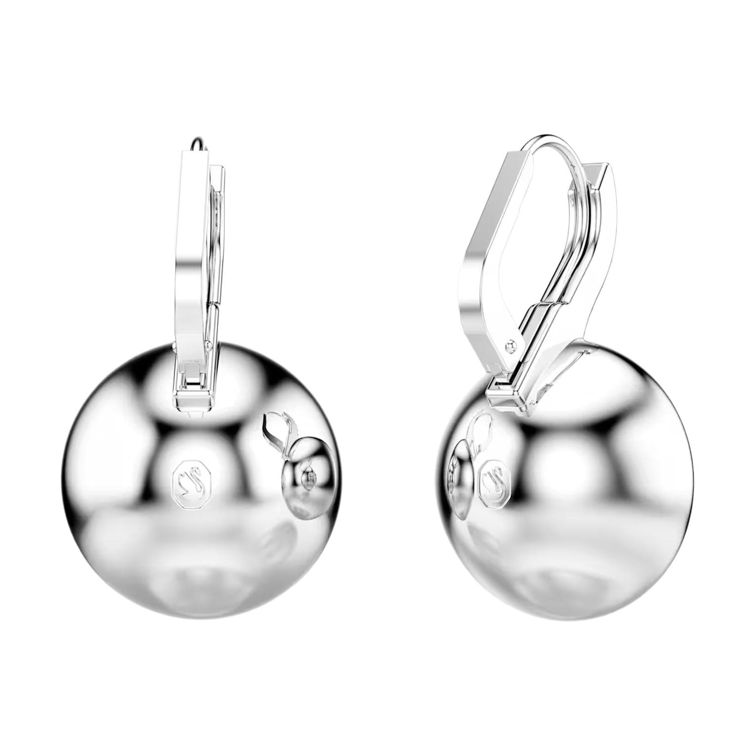 Серьги Серьги Swarovski с родиевым покрытием женские белые - изображение 3