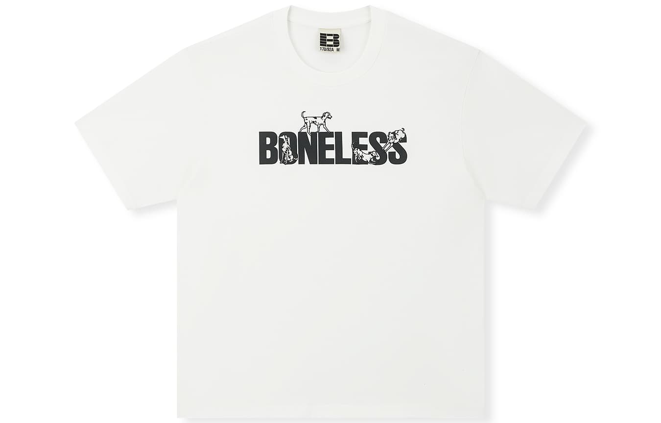 Футболка BONELESS Футболка с вышивкой далматина, экстра свободный, роскошная уличная одежда, парный, повседневный, унисекс - изображение 4