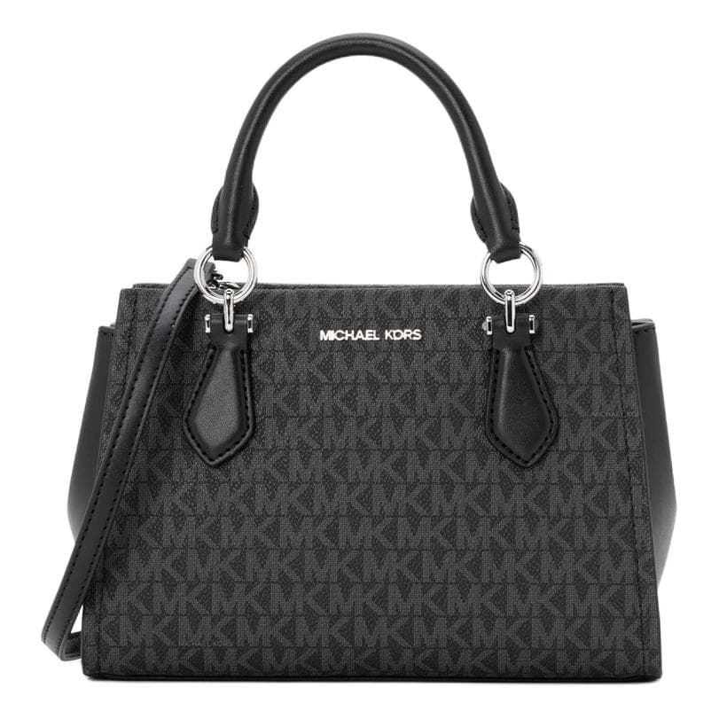 Сумка MICHAEL KORS MARILYN Покрытый холст Сумка-тоут Сумка для покупок Сумка через плечо Сумка Маленькая Женская Черная - изображение 1