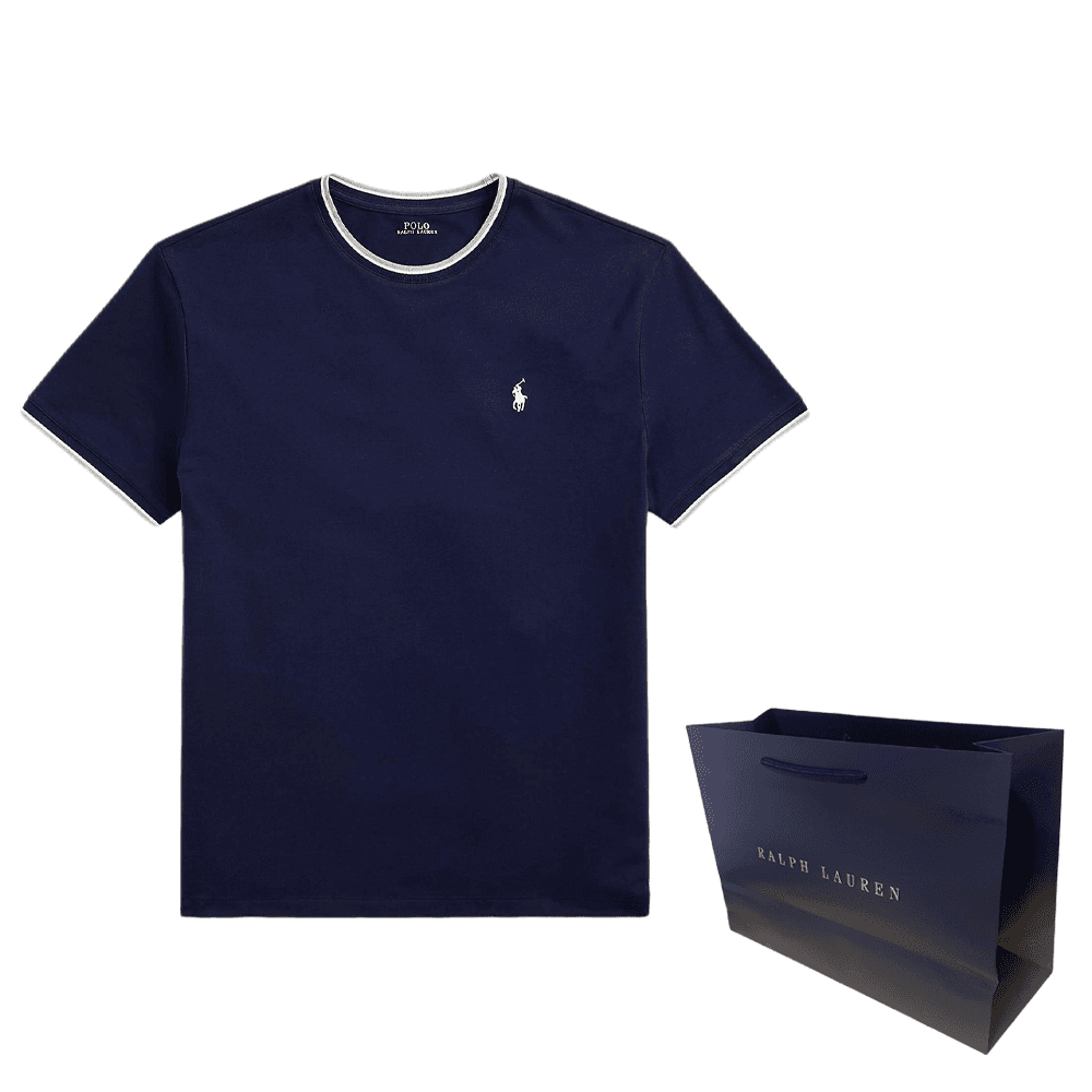 Футболка Polo Ralph Lauren T-Рубашка Классическая Версия Мужская Newport Морской Синий - изображение 5