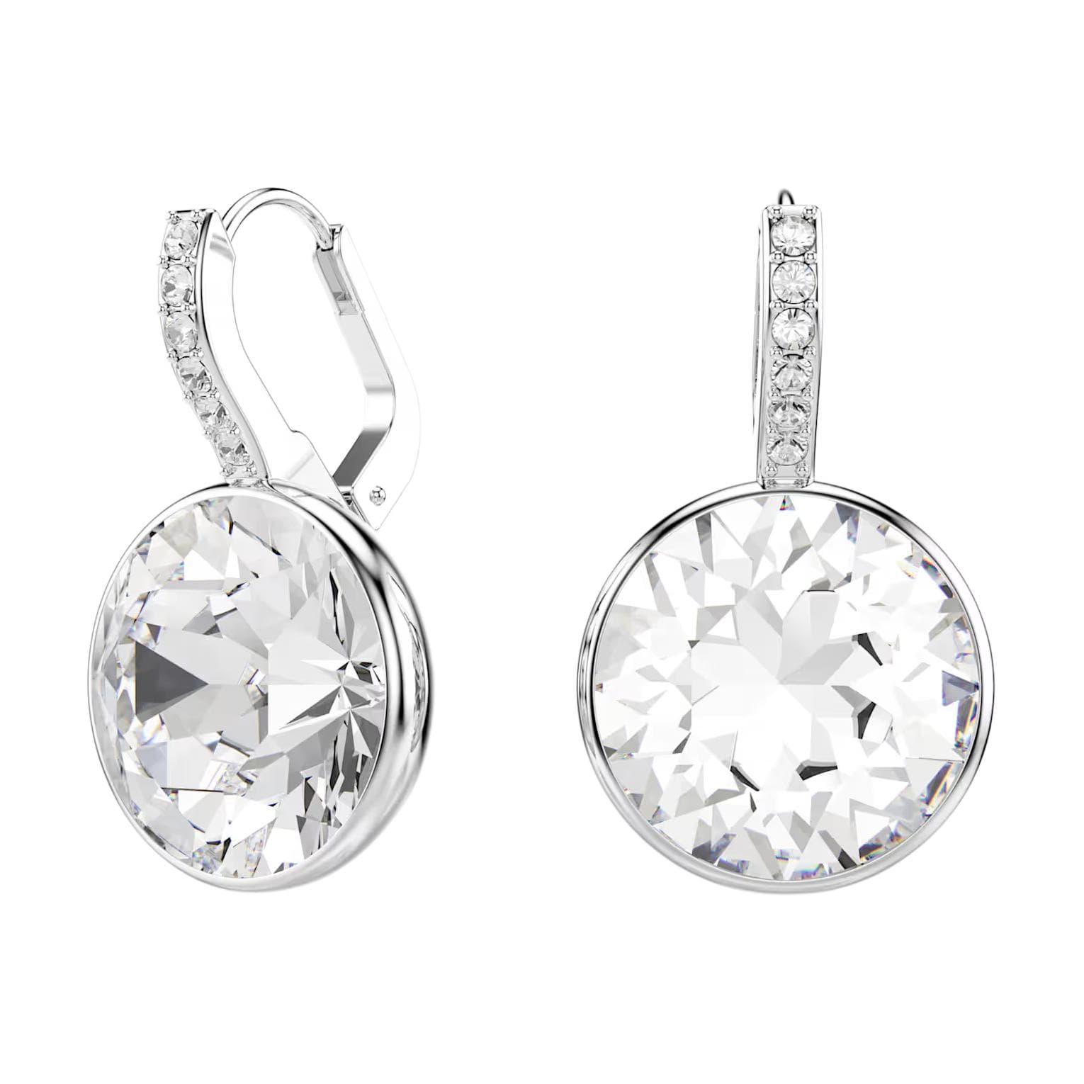 Серьги Серьги Swarovski с родиевым покрытием женские белые - изображение 2