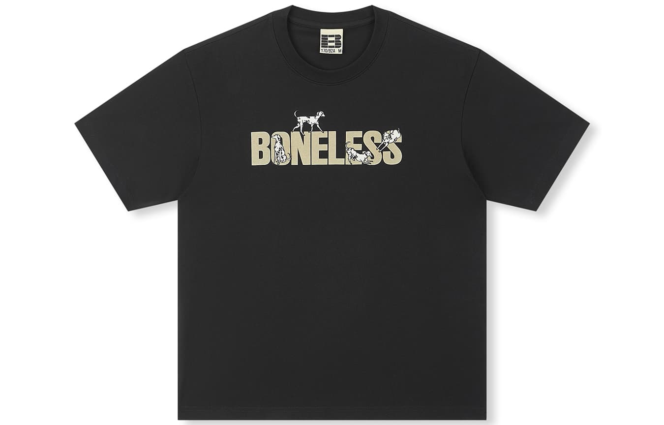 Футболка BONELESS Футболка с вышивкой далматина, экстра свободный, роскошная уличная одежда, парный, повседневный, унисекс - изображение 1