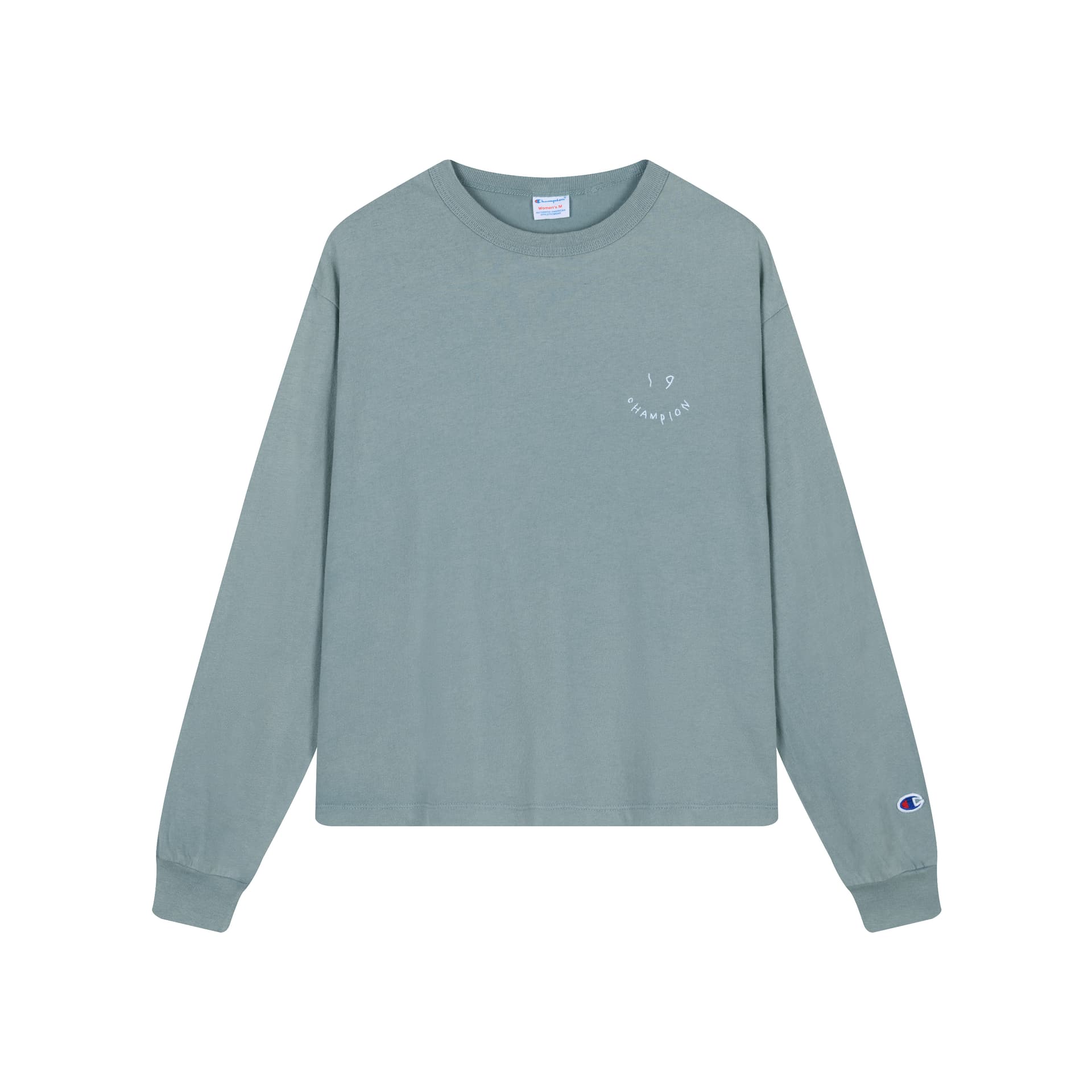 Футболка Champion FW25 WOMENS CASUAL Удобный винтажный классический минималистичный универсальный модный мягкий повседневный контрастные цвета длинный рукав версия для Японии футболка женский - изображение 3