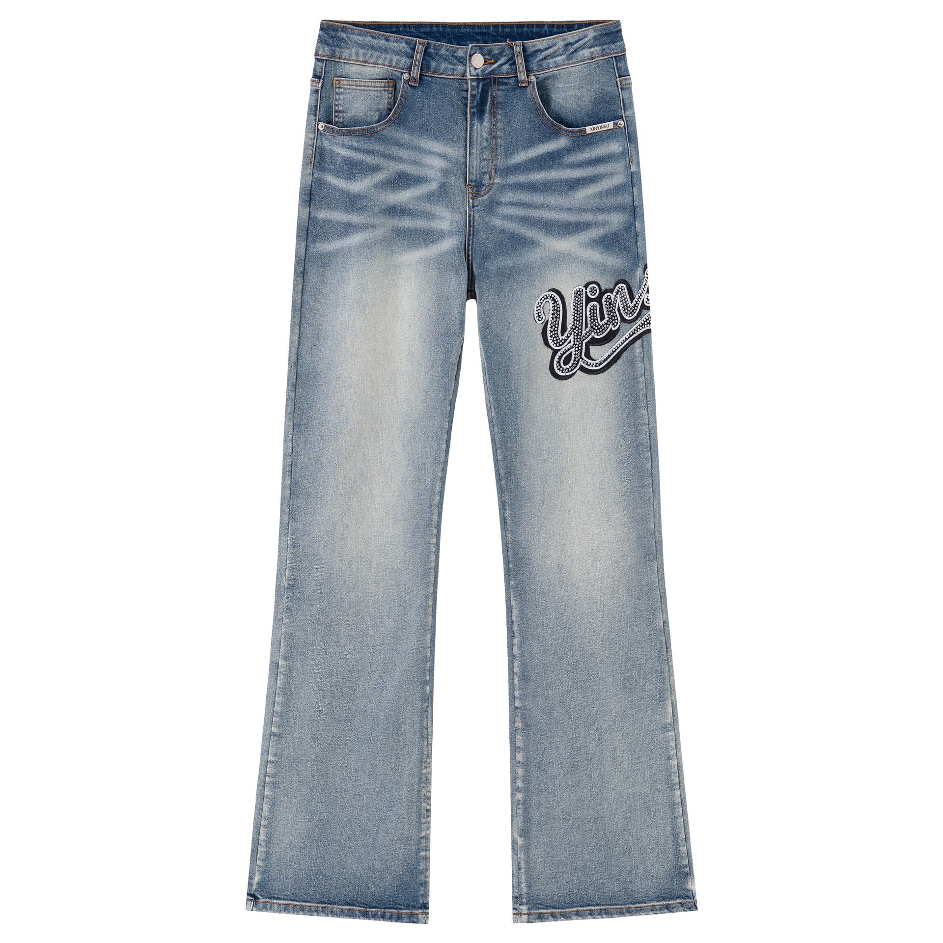 Штаны XINYINSU Blue Unisex Jeans XINYINSU Синий Унисекс Джинсы - изображение 1