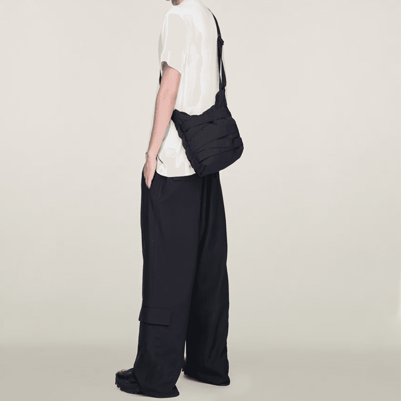 Сумка через плечо Y-3 22L Y-3 CINCH Сумка через плечо из нейлона с регулируемыми ремнями, унисекс, черный - изображение 4