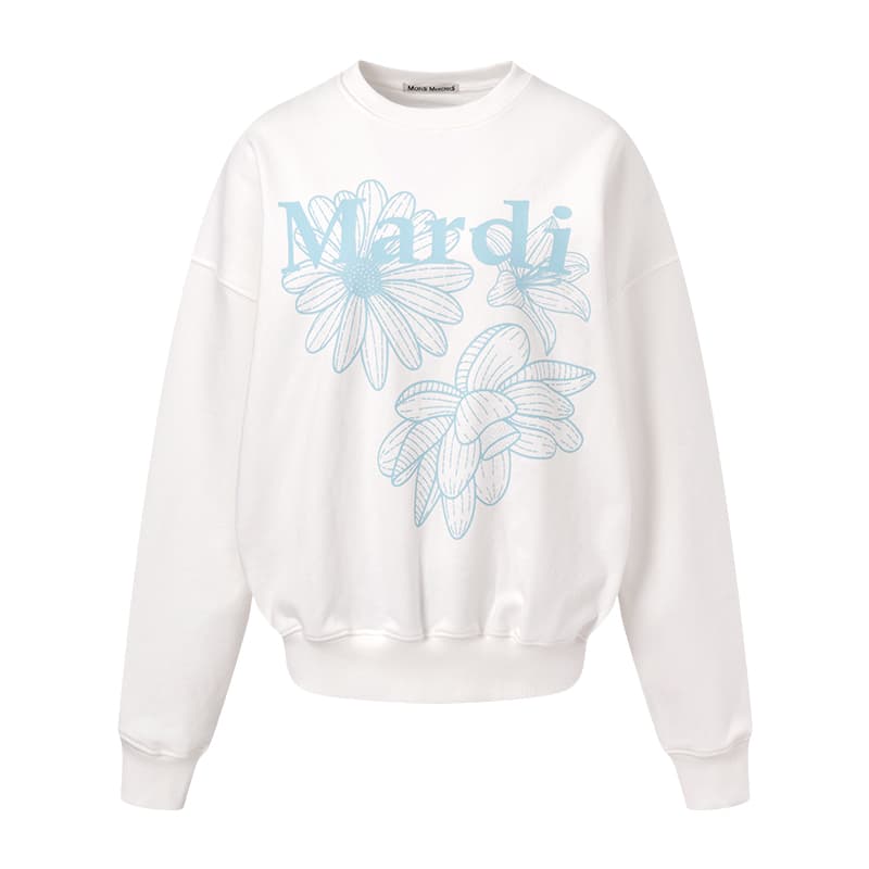 Худи MARDI MERCREDI Three Flowers Collection SS25 Худи-ханьфу Тройной Цветок_Белый Лазурь MARDI Худи-ханьфу Корейский стиль - изображение 1