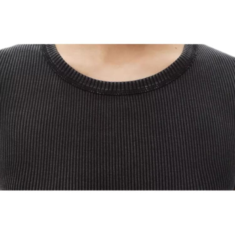 Платье Alexander Wang Bodywear FW24 Короткое платье с короткими рукавами женский вымытый черный - изображение 2