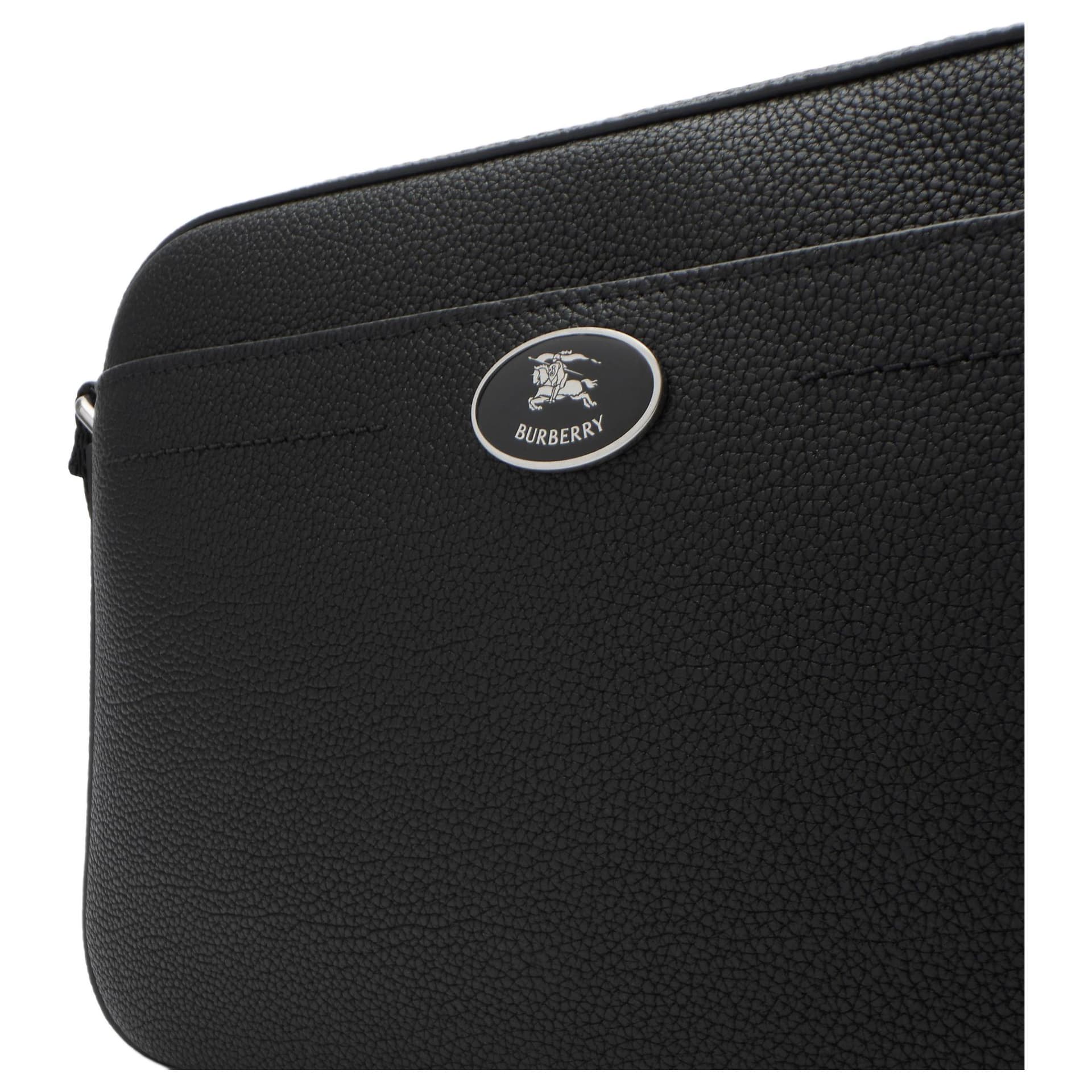 Сумка через плечо Burberry Cotswolds Enamel Knight Stamp Crossbody Bag Black - изображение 4