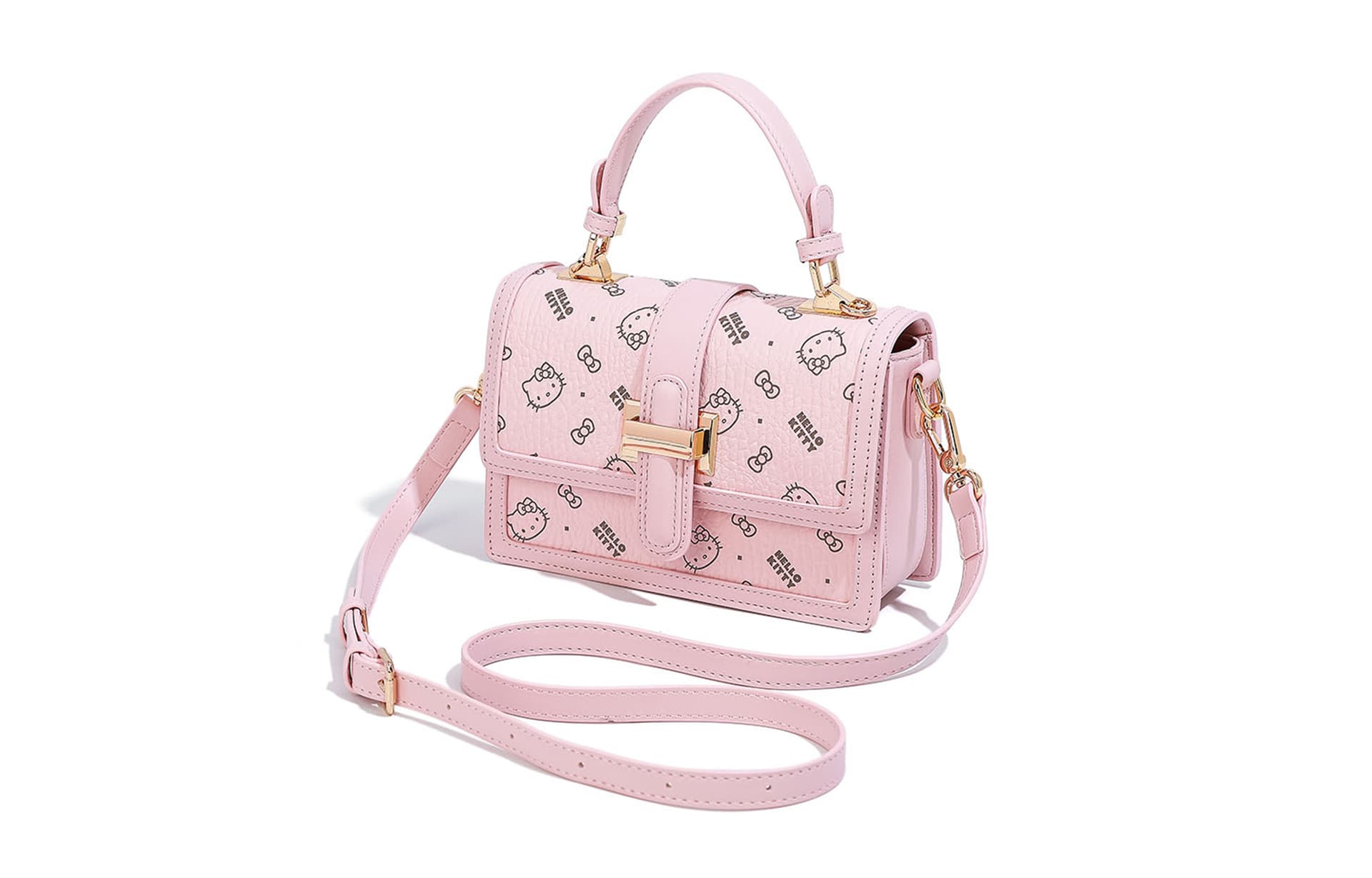 Сумка Санрио Hello Kitty Hello Kitty PU (полиуретан) Сумка через плечо Сумка Обычная (стандартная) Женская Розовая - изображение 4